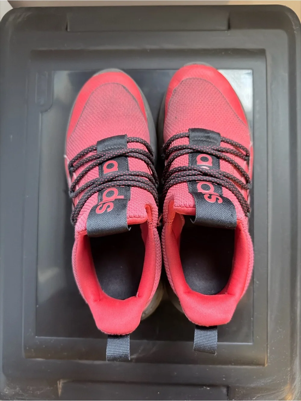 Adidas Kids Red Slip-On Athletic Sneakers Lite Racers